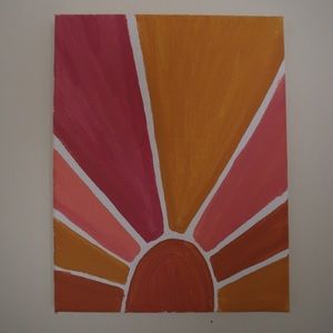 Abstract painting of the sun